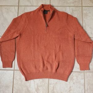 G.H. Bass & Co. Men's Orange Zip-Up Sweater